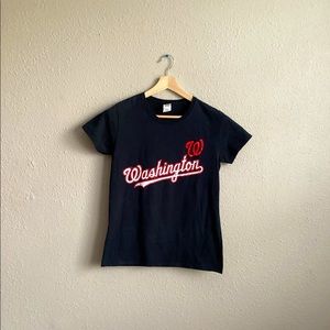 Women’s Size M Washington Nationals T-shirt, Black